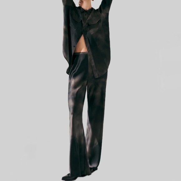 SILK LAUNDRY Bias Cut Pants - Smoke - Picture 2 of 3